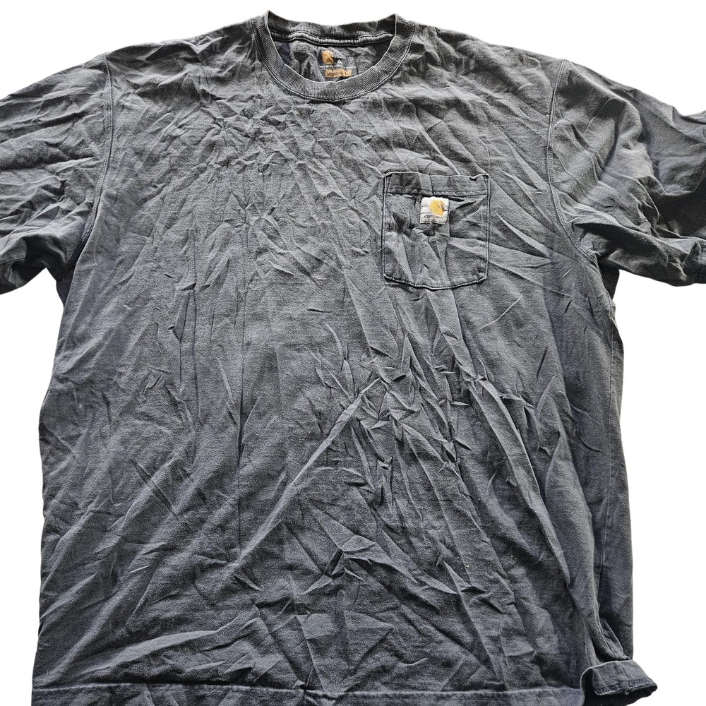 Carhartt Shirt‎ Mens XL Gray Pocket Tee Original Fit Workwear Logo Short Sleeve